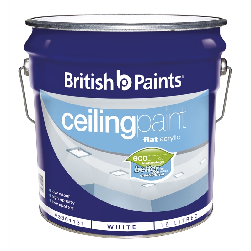 British Paints 15L White Ceiling Paint I/N 1400321 | Bunnings Warehouse