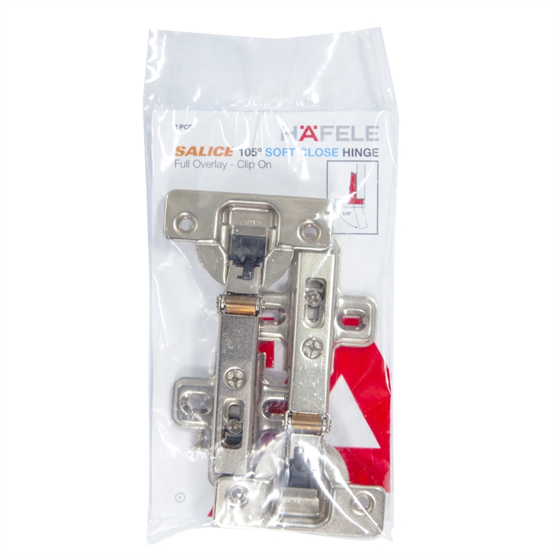 Hafele 105° Soft Close Full Overlay Salice Hinge 1 Pair