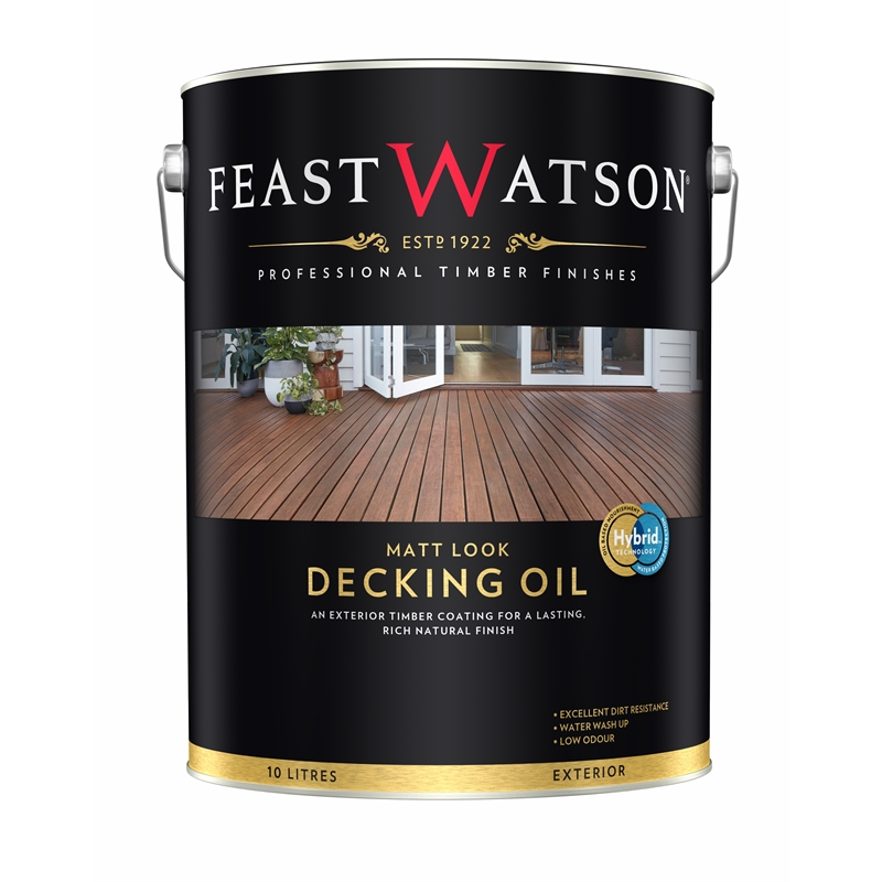 Feast Watson 10L Matt Look Decking Oil - Natural | Bunnings Warehouse