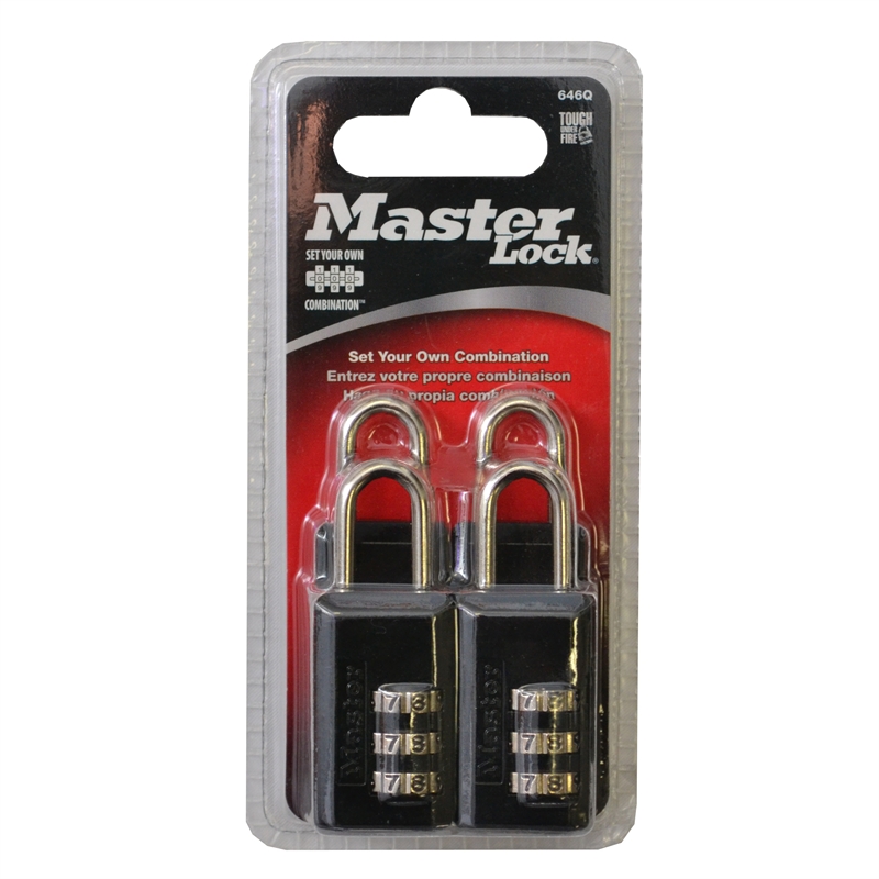 Master Lock 20mm Combination Luggage Padlock 4 Pack Bunnings Warehouse