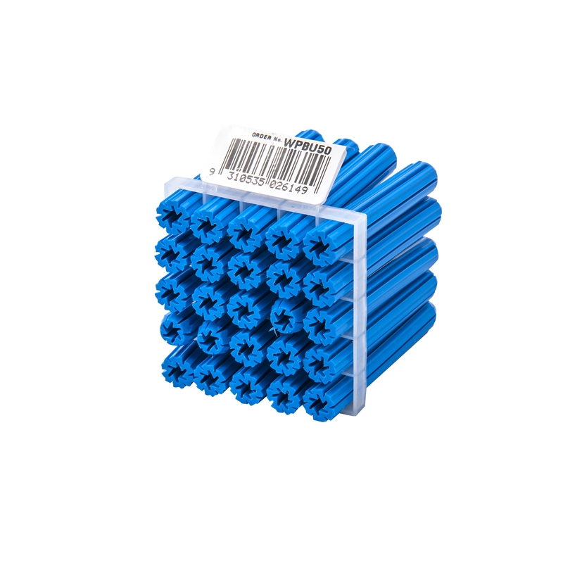 Ramset 8 x 50mm Blue Plastic Frame Wall Plugs 25 Pack Bunnings