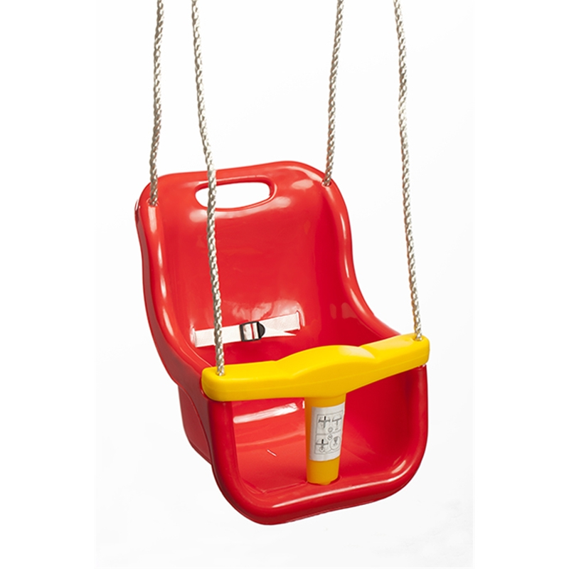 Swing Slide Climb Red Yellow Plastic Baby Swing Seat