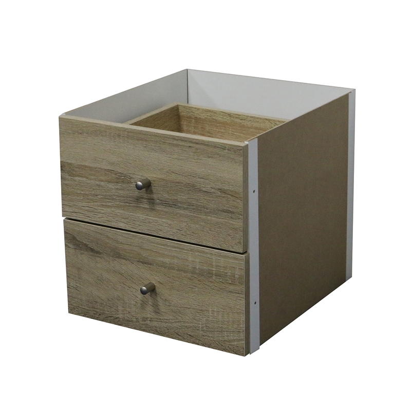 Flexi Storage Clever Cube 335 x 376 x 335mm Oak 2 Drawer Insert