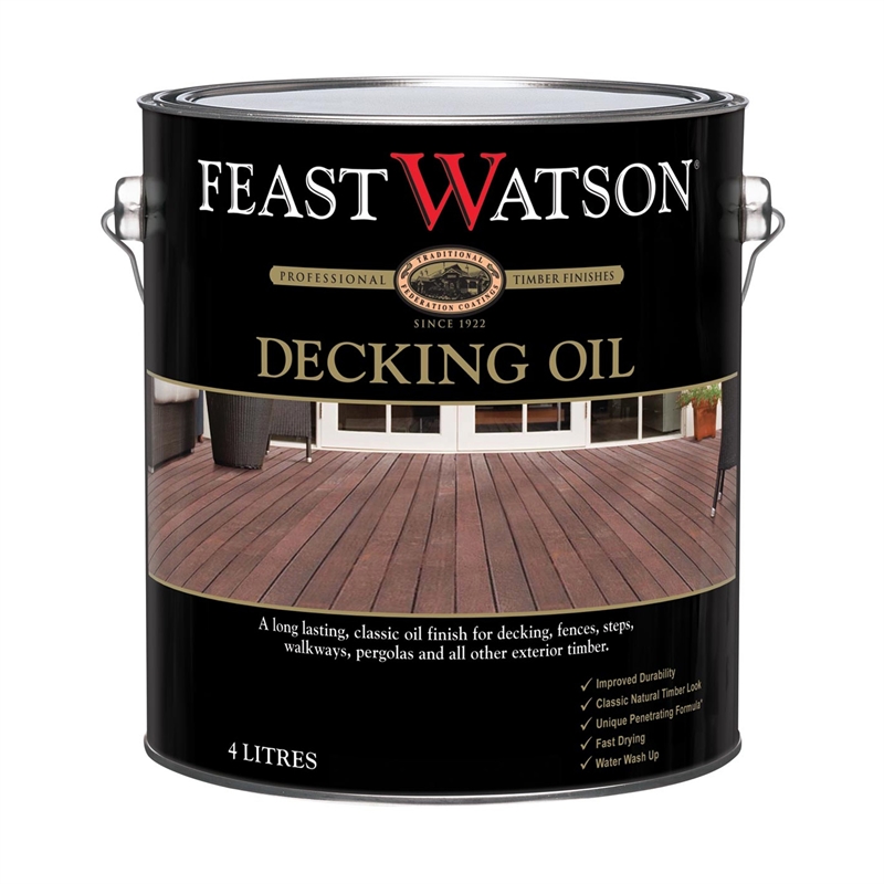 Feast Watson 4L Natural Decking Oil I/N 1520180 | Bunnings Warehouse