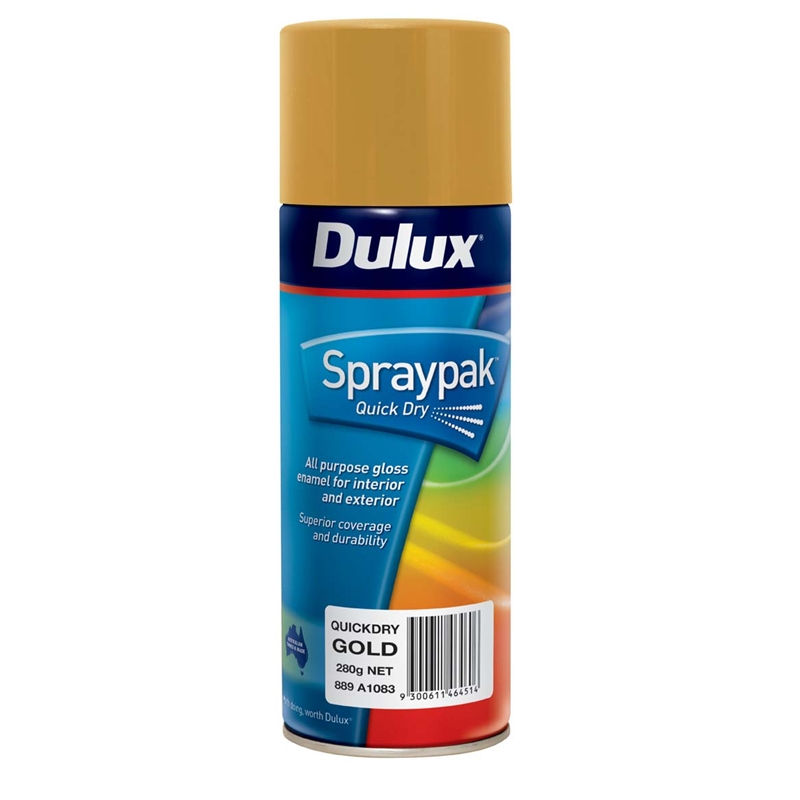dulux spraypak 280g gold enamel spray paint i n 1400145 dulux spraypak 280g gold enamel spray paint i n 1400145
