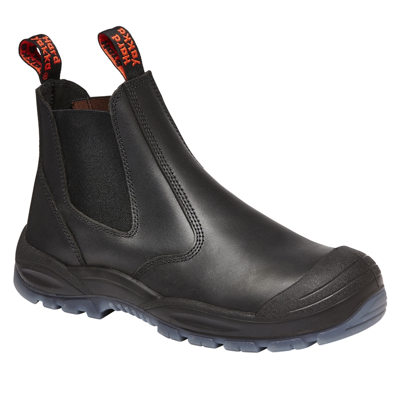 Hard Yakka Black Utility Gusset Safety Boot - Size 4 | Bunnings Warehouse