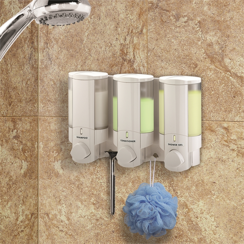 The Dispenser 3 Chamber White Aviva Soap Dispenser Bunnings Warehouse