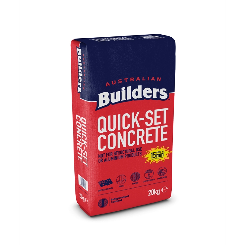 Australian Builders 20kg Quick Set Concrete | Bunnings Warehouse