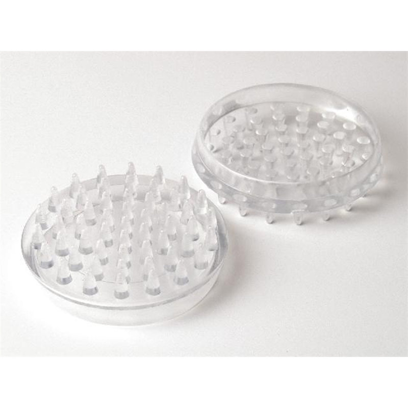 TIC 37mm Clear Plastic Round Spiked Castor Cup 4 Piece Bunnings