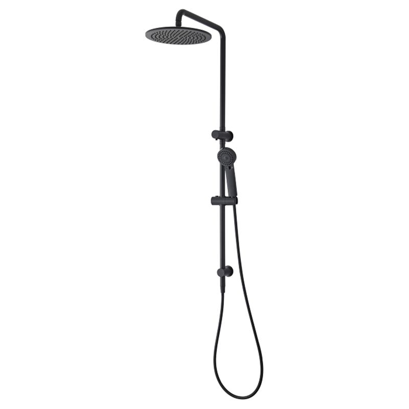 Mondella WELS 3 Star Vivace Matte Black Shower Round Exposed Rail and ...