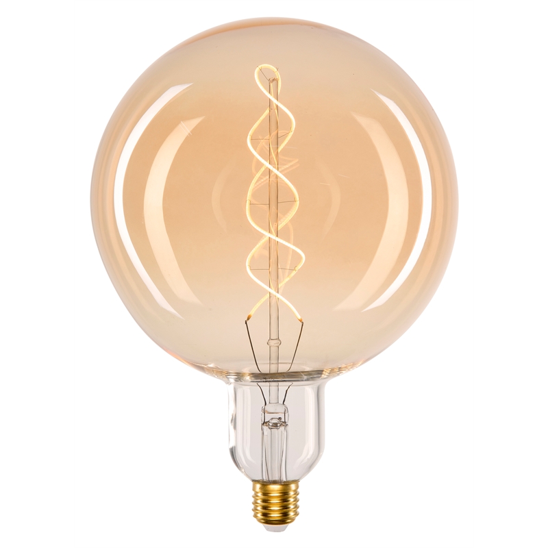 Brilliant 240V LED Dimmable 200 x 280mm Spiral Amber Globe