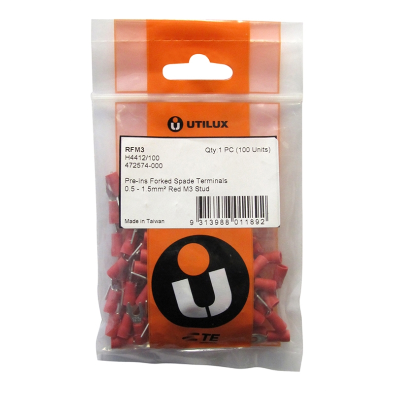Utilux M3 PreInsulated Fork Terminal 100 Pack I/N 4330959 Bunnings