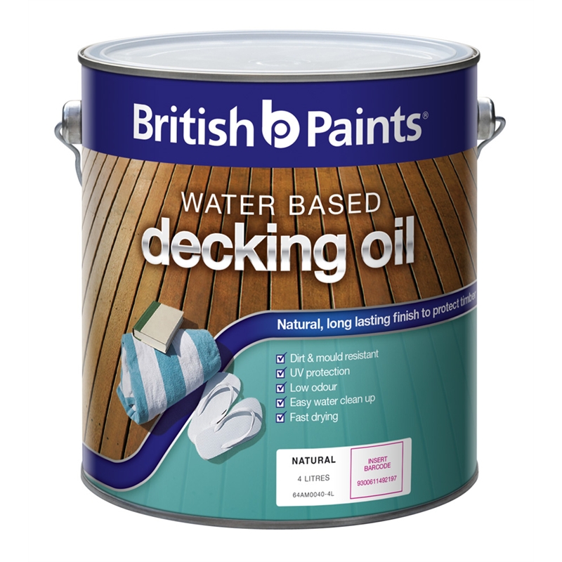 British Paints 1L Water Based Exterior Decking Oil Bunnings Warehouse