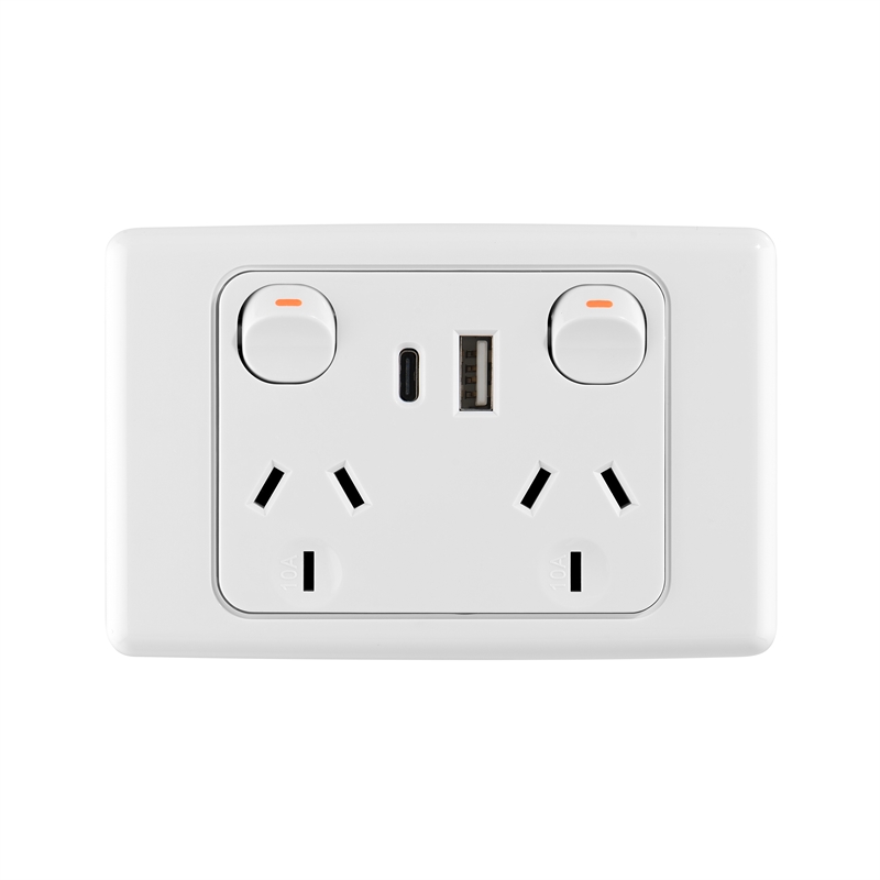 Deta Double Power Point With 3.4A USB C And A Charger Bunnings Warehouse