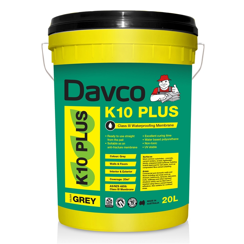 Davco 20L Grey K10 Plus Waterproofing Agent Bunnings