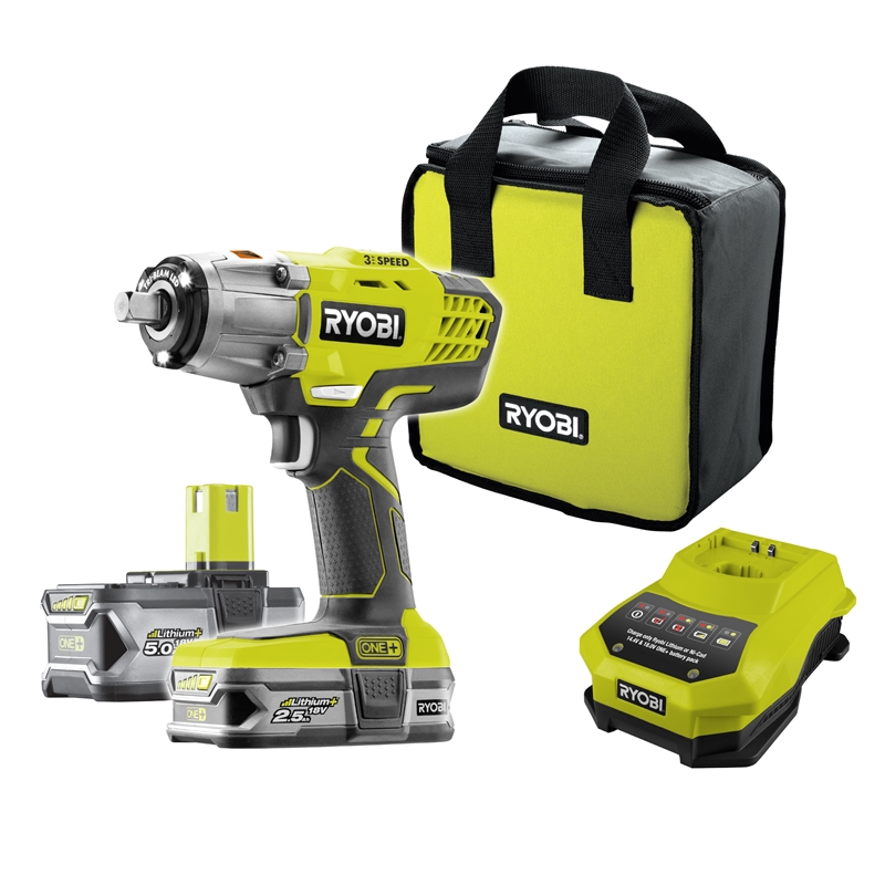 Ryobi One+ 18V 3Speed Impact Wrench Kit Bunnings Warehouse