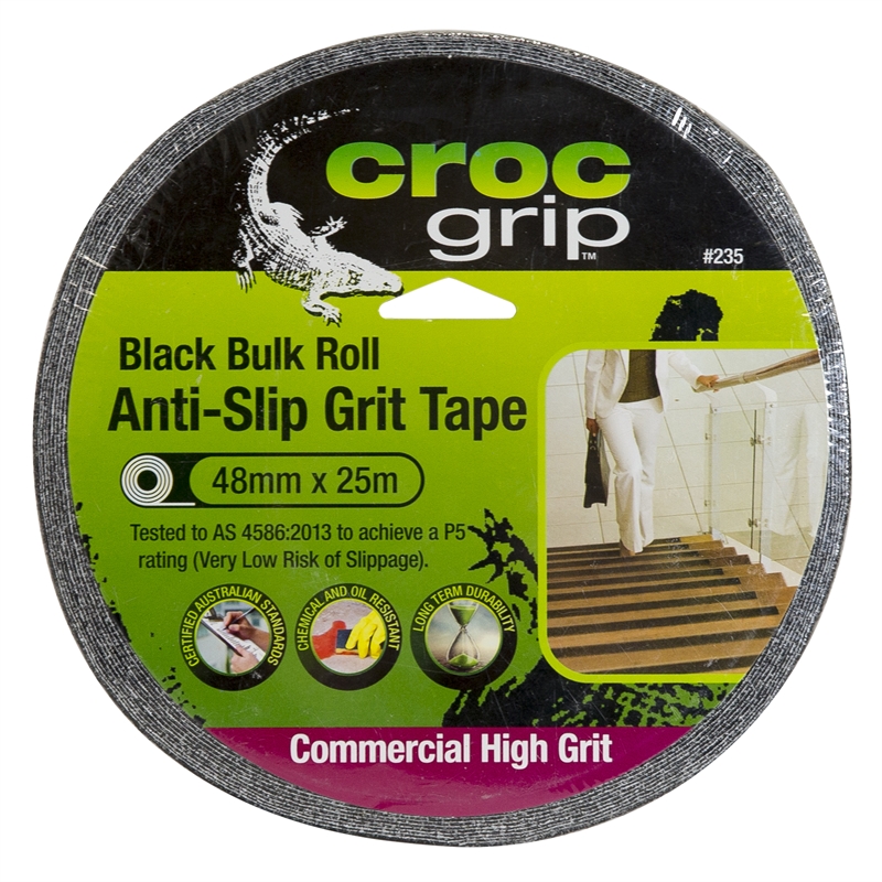 Croc Grip 25m x 48mm Black AntiSlip Tape Bunnings Warehouse