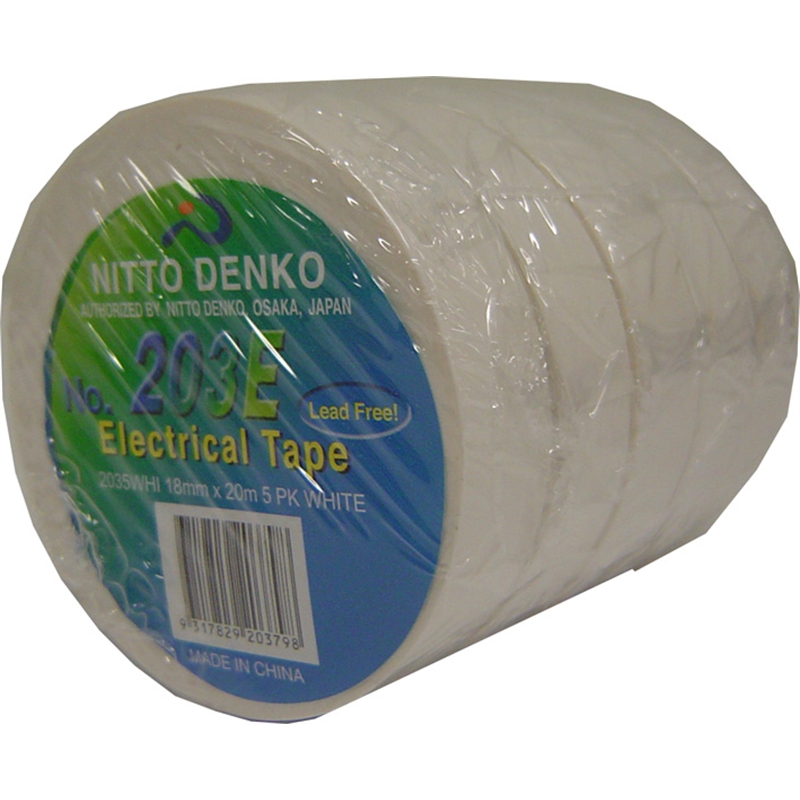 Nitto Denko 18mm 20m White Insulation Tape 5 Pack Bunnings Warehouse