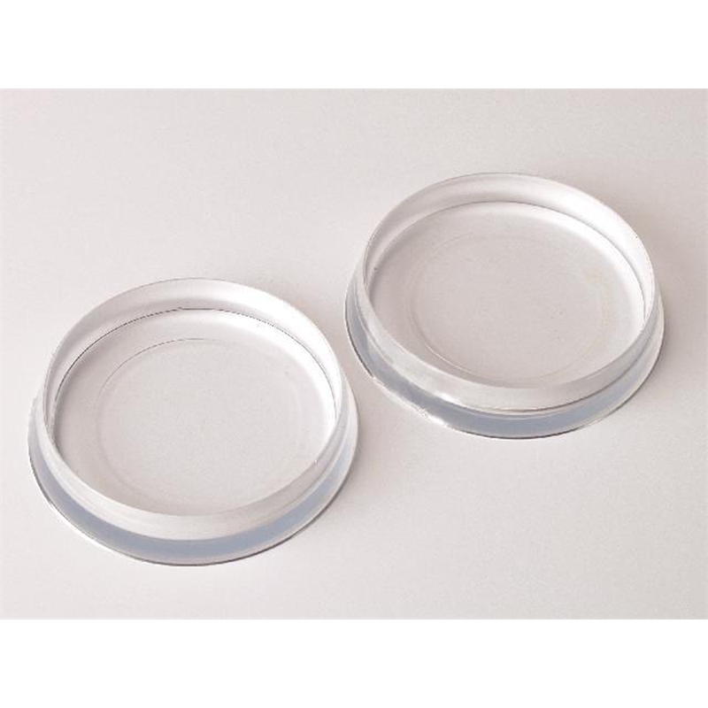 TIC 37mm Clear Plastic Round Castor Cup 4 Piece Bunnings Warehouse
