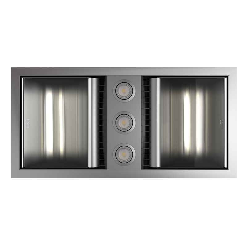 Ixl Tastic Silver Neo Dual 3 In 1 Bathroom Fan Heater Bunnings Warehouse