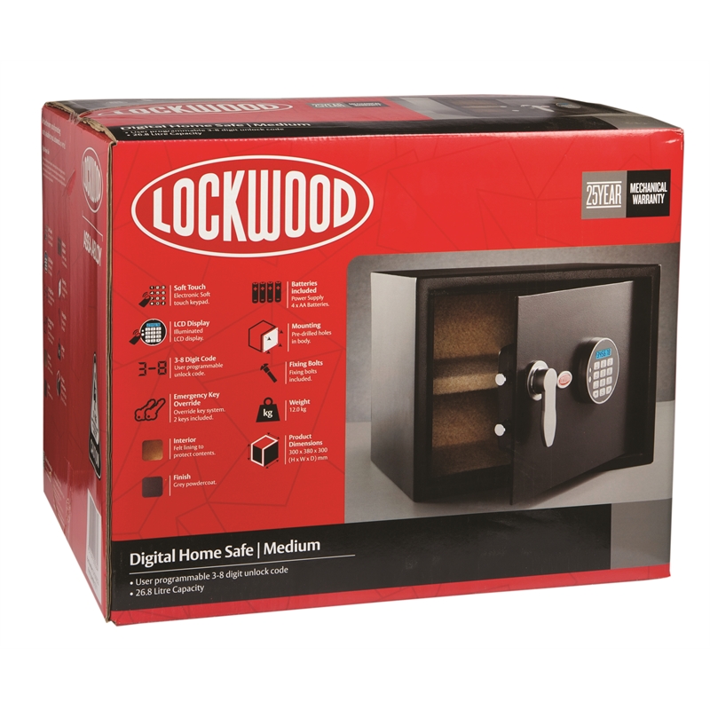Lockwood Medium Digital Home Safe Bunnings Warehouse