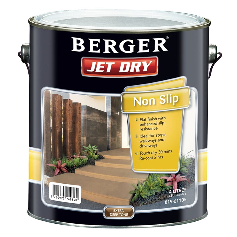 Berger Jet Dry 4L Non Slip Extra Deep Paving Paint | Bunnings ...