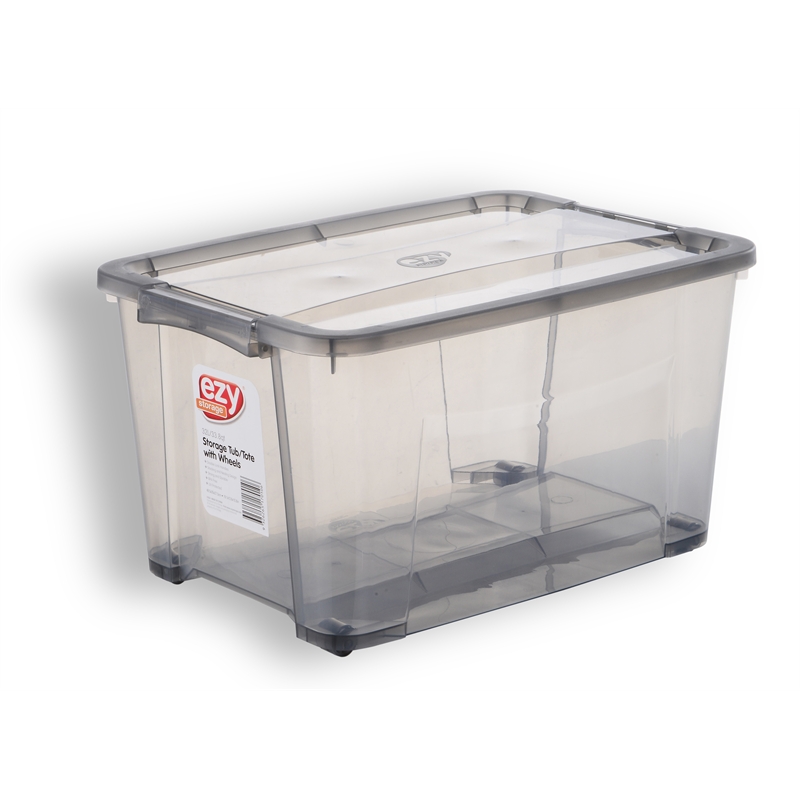 Ezy Storage 32L Grey Storage Tub I/N 2583413 | Bunnings Warehouse