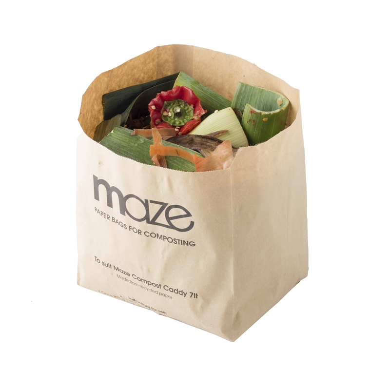 Maze Compostable Paper Bags 150 Pack Bunnings Warehouse