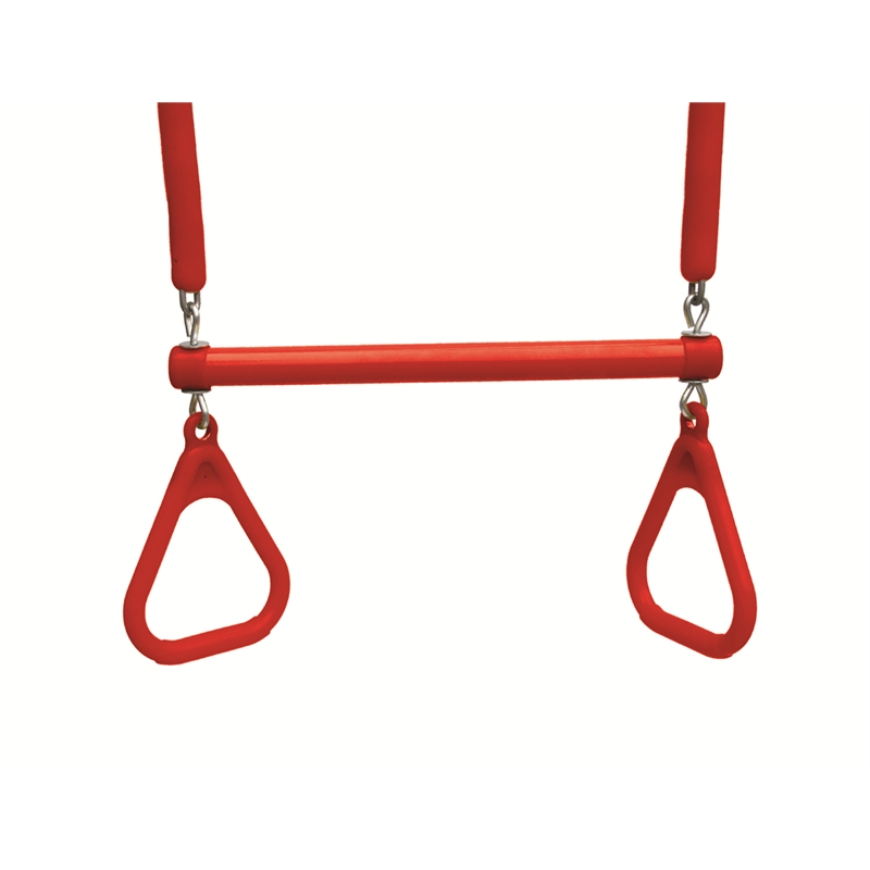 Swing Slide Climb Red Plastic Trapeze With Rings I N 3320792 