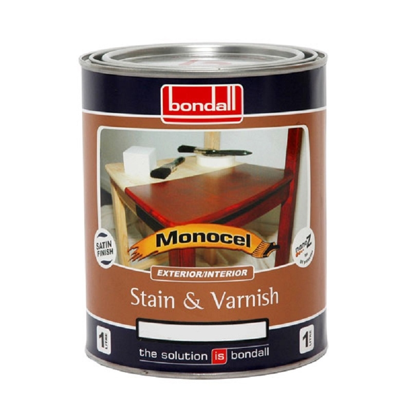 Bondall 1L Monocel Jarrah Stain & Varnish I/N 1524962 Bunnings Warehouse