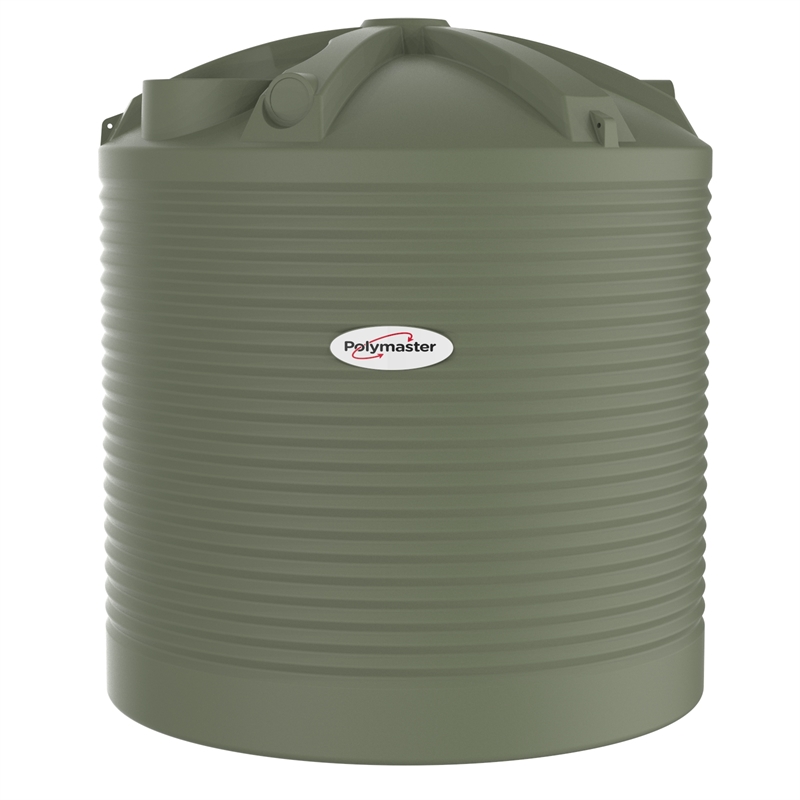 Polymaster 5000L Round Corrugated Water Tank - Mist Green