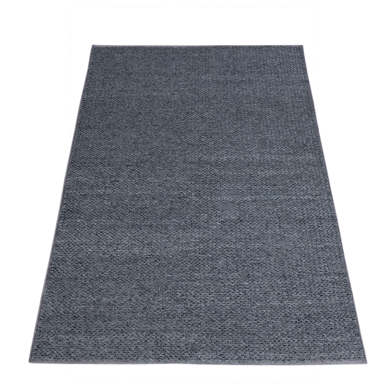 Braided 230 x 160cm Grey Hand Woven Poly/Wool Rug Bunnings Warehouse