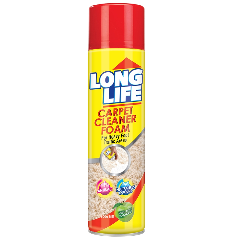 Long Life 500g Antibacterial Carpet Cleaner Foam | Bunnings Warehouse