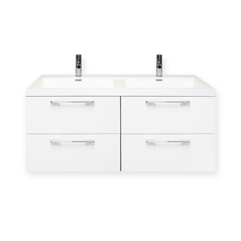 Forme 1200mm White Cabin Wall Hung Vanity Bunnings Warehouse