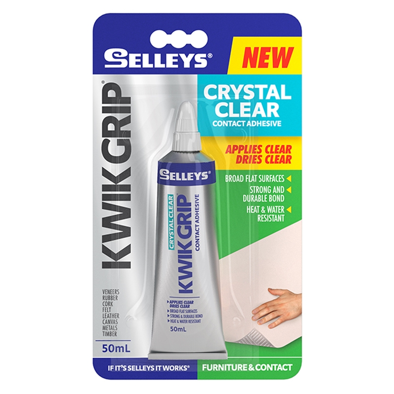 Selleys 50ml Kwik Grip Crystal Clear Contact Adhesive Bunnings Warehouse