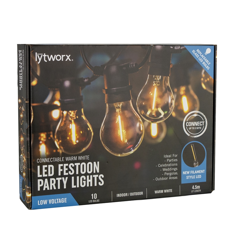 Lytworx 10 Warm White LED Connectable Party Lights Bunnings Warehouse