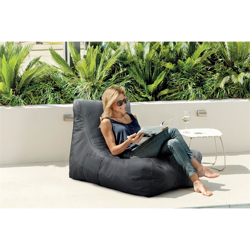 Mojo Classic Pinstripe MyLounge Outdoor Cushion | Bunnings Warehouse