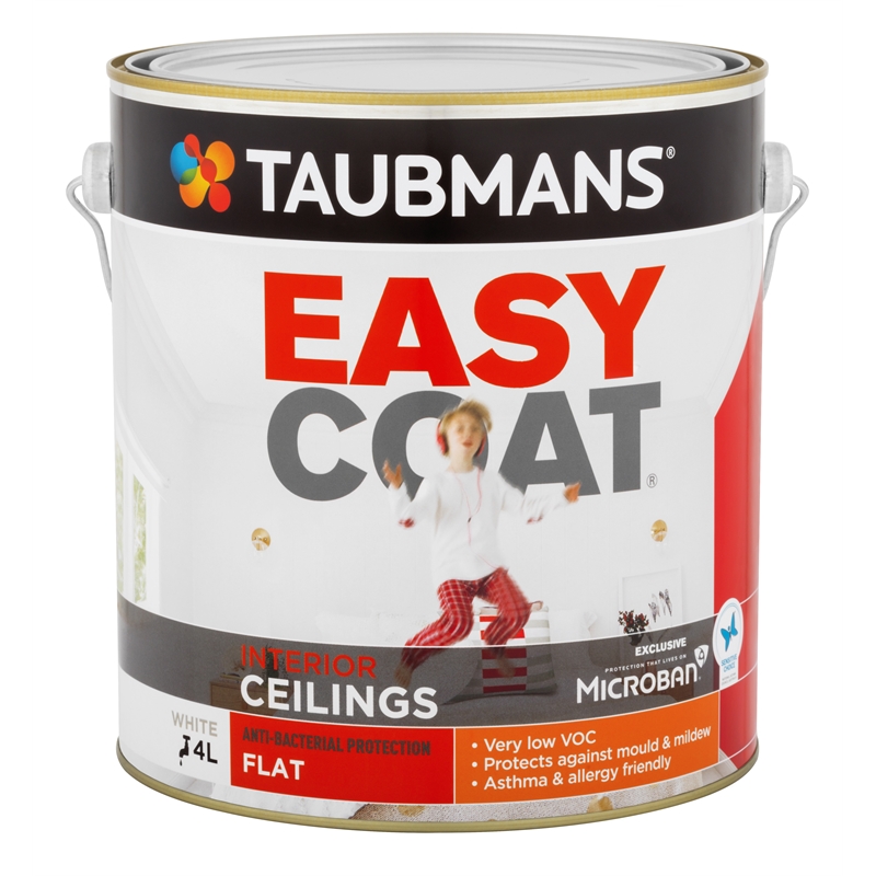 Taubmans Flat White Easycoat Ceiling Paint 4L White Bunnings Warehouse   2451b096 0717 4440 9dd9 5a90dad7c3db 