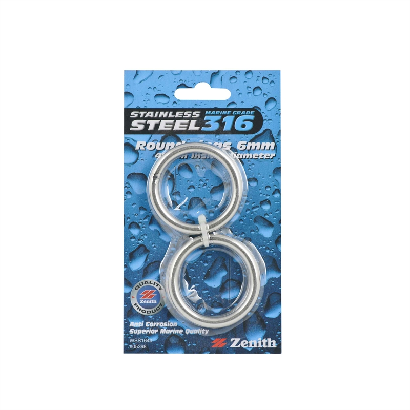 Zenith 6 x 40mm Stainless Steel Round Rings 4 Pack Bunnings Warehouse