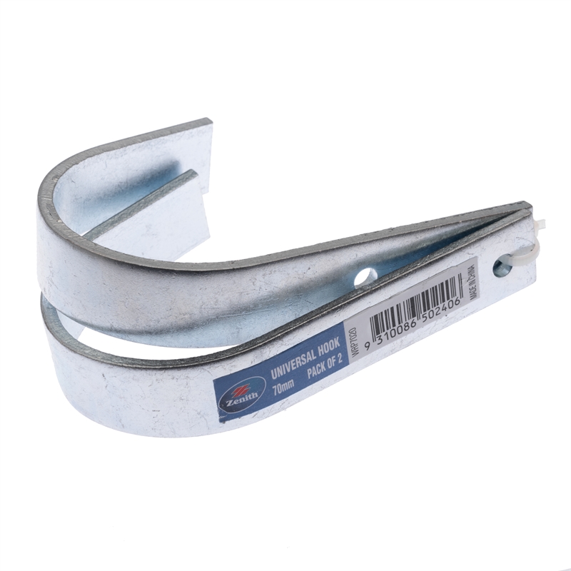 Zenith 70mm Zinc Plated Universal Hook 2 Pack Bunnings Warehouse