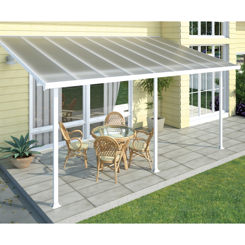 Suntuf 5.4 x 3m White Pergola Patio With Posts | Bunnings Warehouse