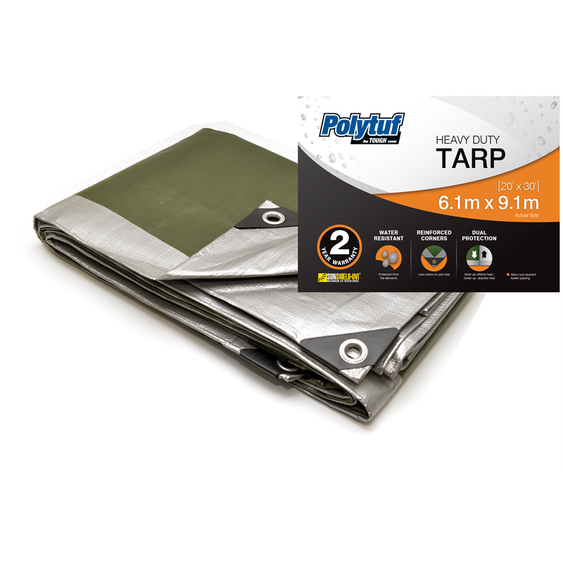Polytuf 6.1 x 9.1m Heavy Duty Tarpaulin Bunnings Warehouse