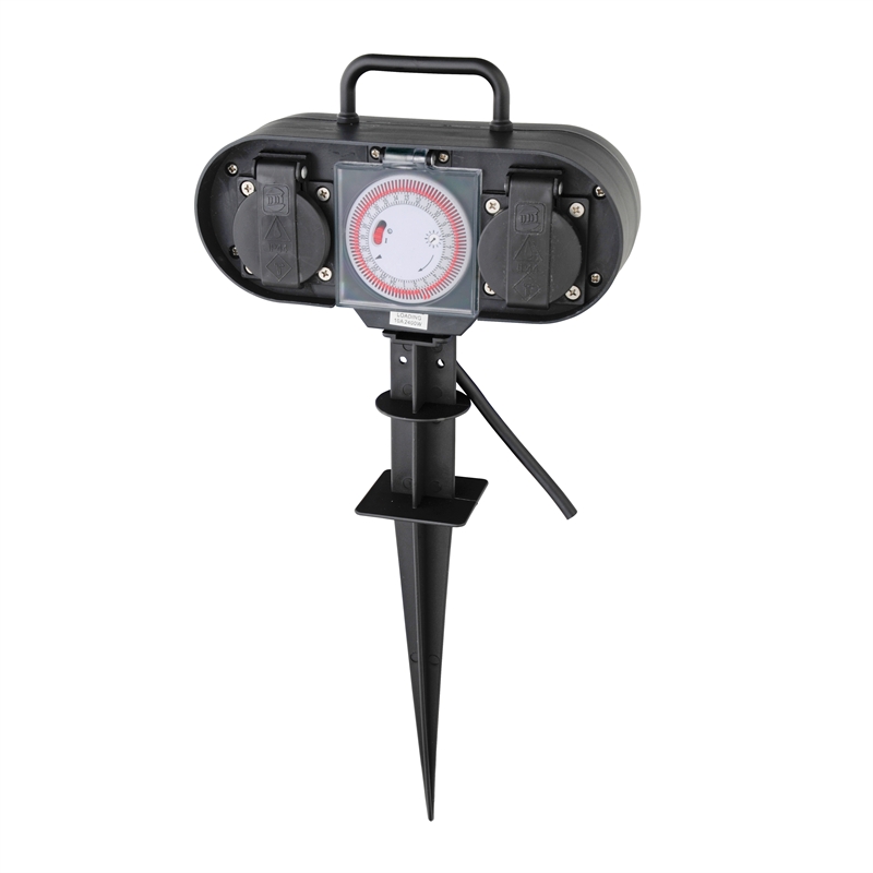 Arlec 2 Outlet Power Garden Stake With Timer I/N 4420026 Bunnings