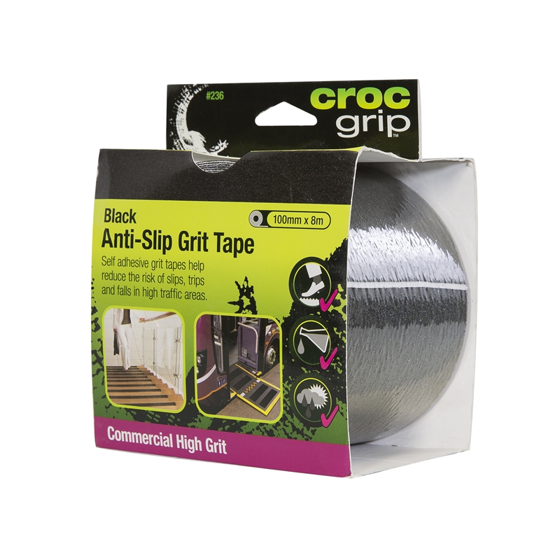 Croc Grip 100mm x 8m Black Anti Slip Tape Bunnings Warehouse