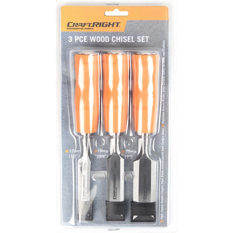 Craftright 3 Piece Chisel Set I/N 5610148 Bunnings Warehouse