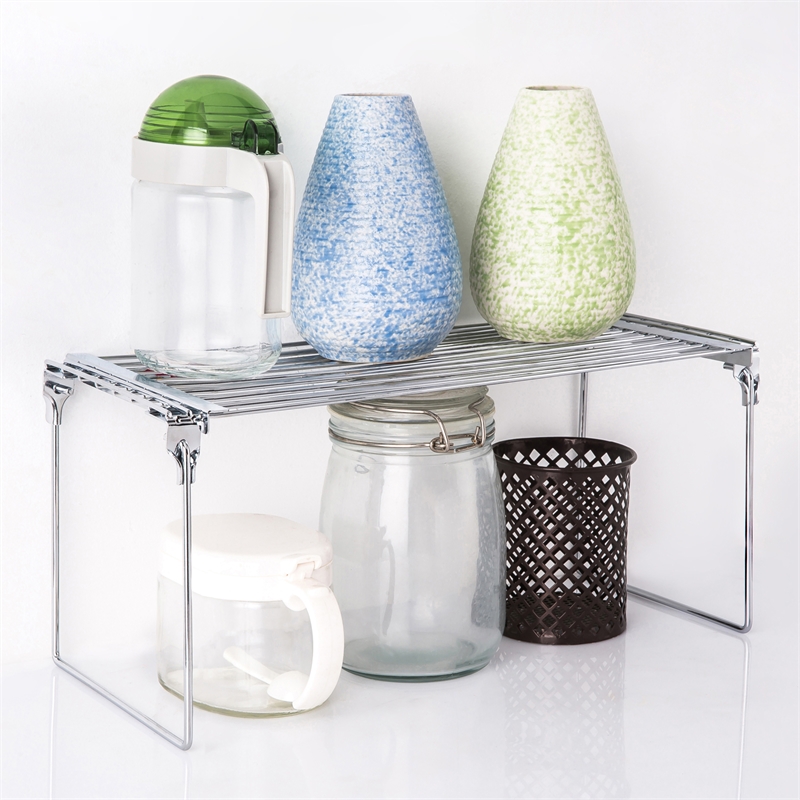 Practa Solutions Small Chrome Expandable Shelf Stacker Bunnings Warehouse
