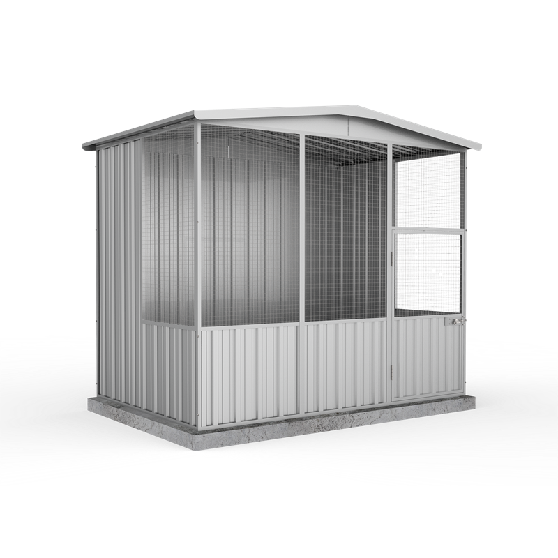 Absco Sheds 226 X 148 X 20m Single Door Aviary Zincalume