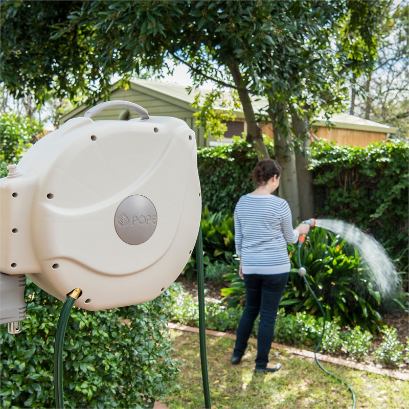 Pope 12mm x 30m Auto Wind Hose Reel Bunnings Warehouse