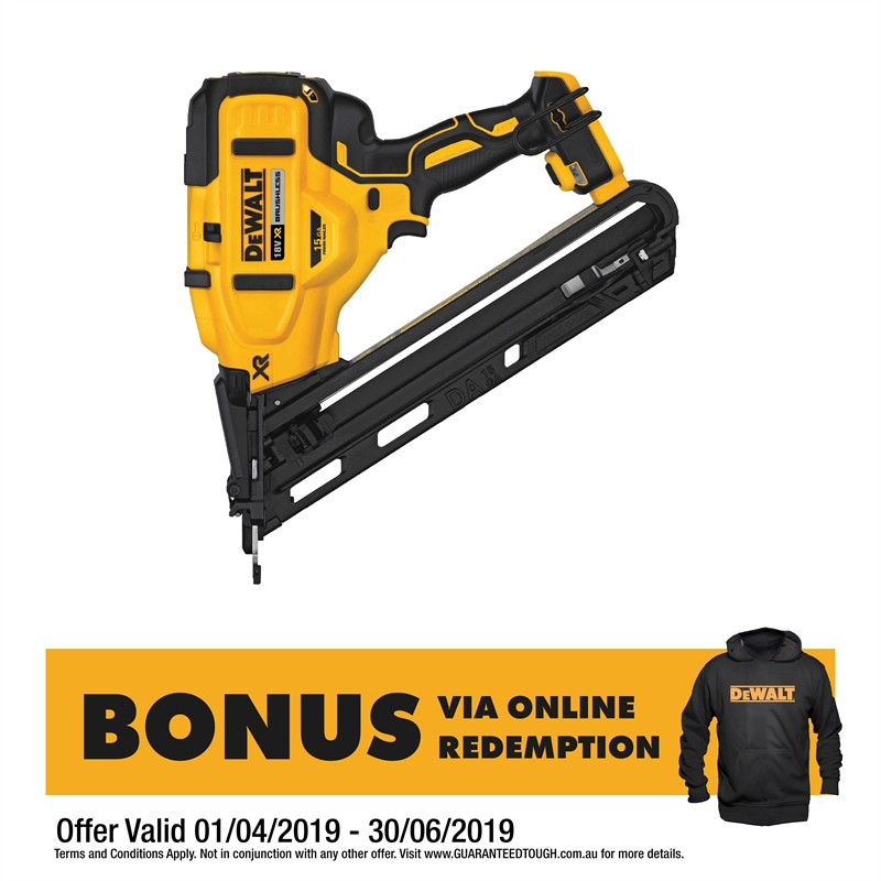 DeWALT 18V 15GA Brushless Finishing Nailer Bunnings Warehouse