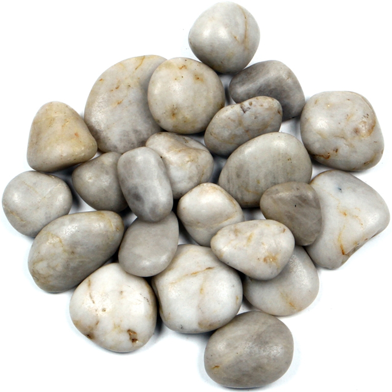 Tuscan Path 10kg 30 - 50mm Polished White Quartz Pebbles | Bunnings ...